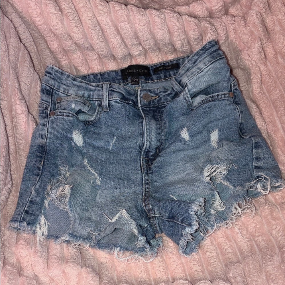 Distressed Kendall and Kylie kardashian Denim Shorts